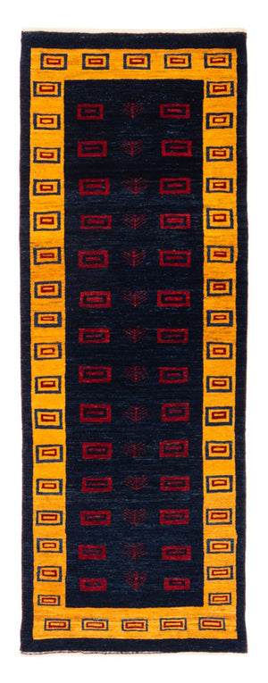 Tappeto corsia Tappeto Gabbeh - Persero - 200 x 82 cm - blu scuro