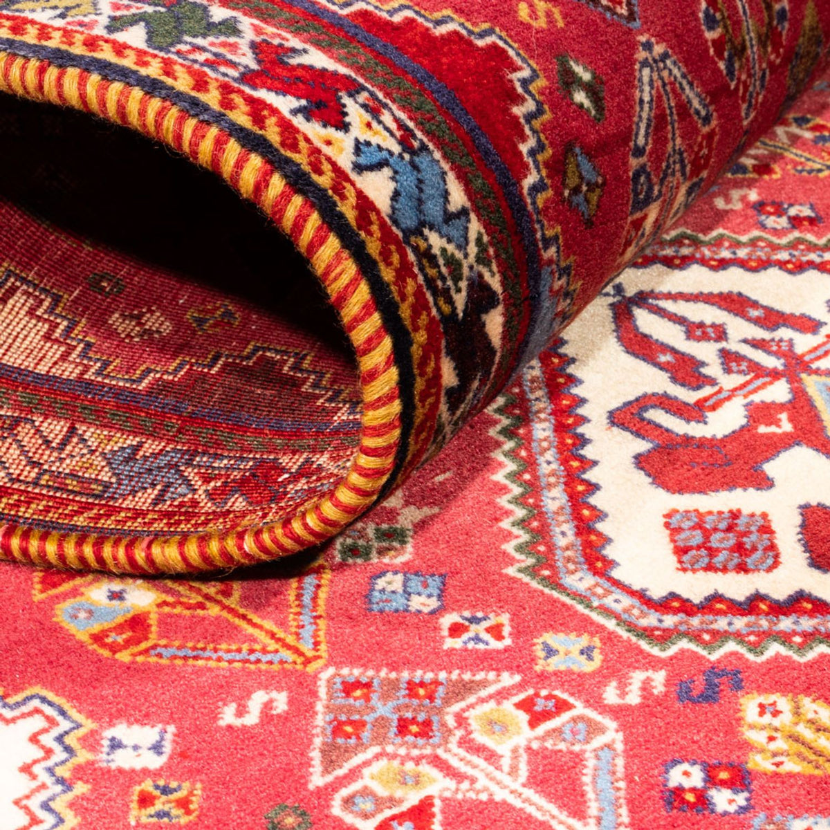 Tappeto corsia Tappeto Gabbeh - Kashkuli Persero - 238 x 72 cm - rosso