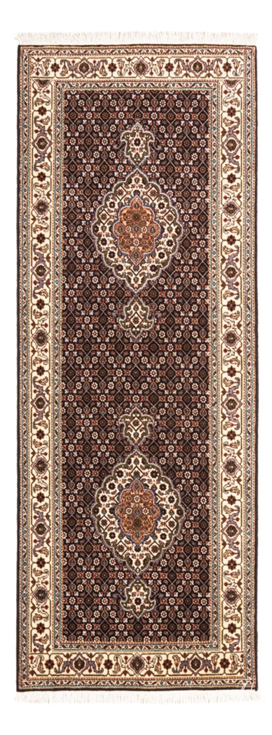 Tappeto corsia Tappeto Persero - Tabriz - Reale - 195 x 75 cm - blu scuro