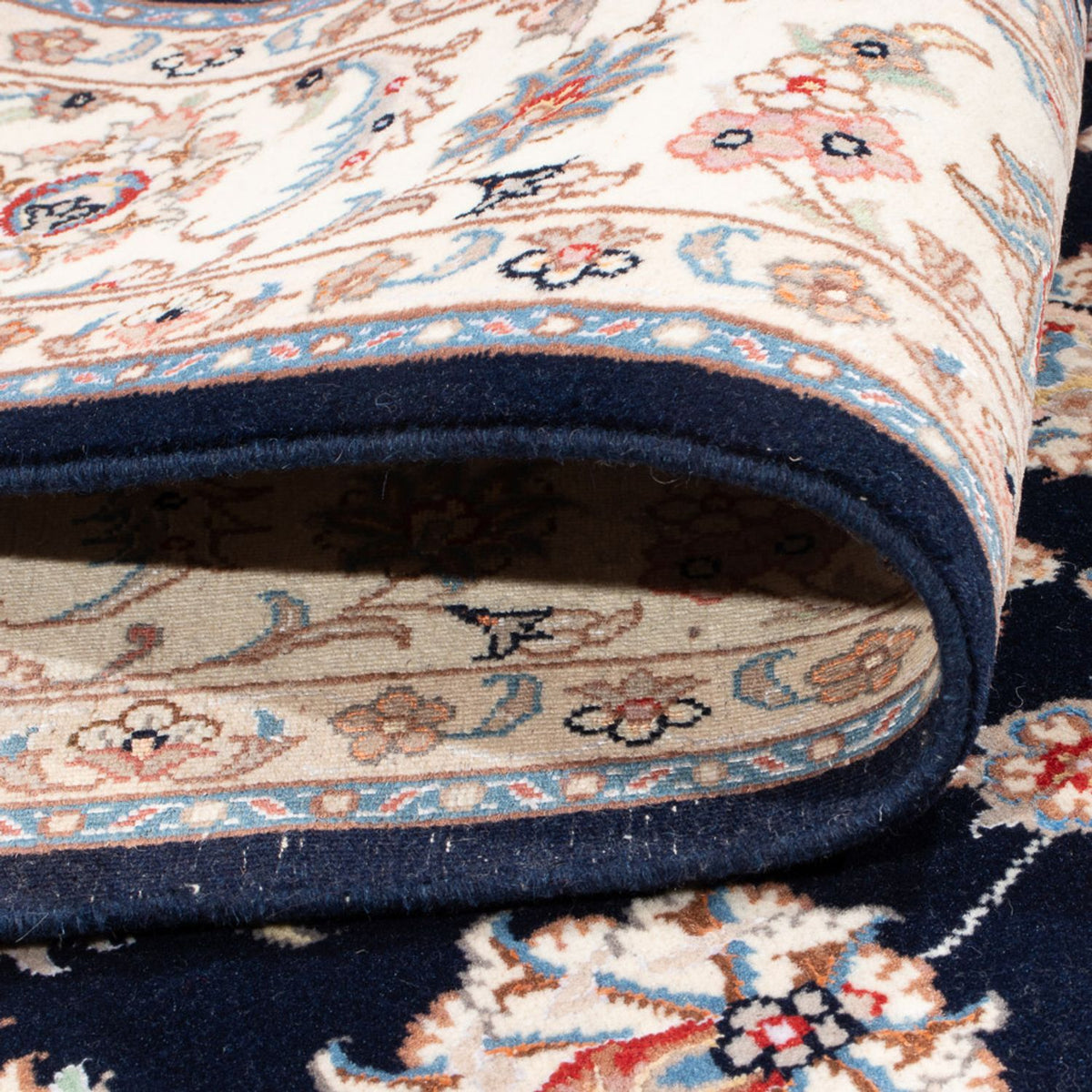 Tappeto Persero - Tabriz - Reale - 203 x 147 cm - blu scuro