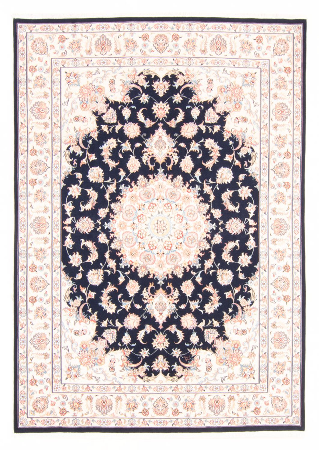 Tappeto Persero - Tabriz - Reale - 235 x 170 cm - blu scuro