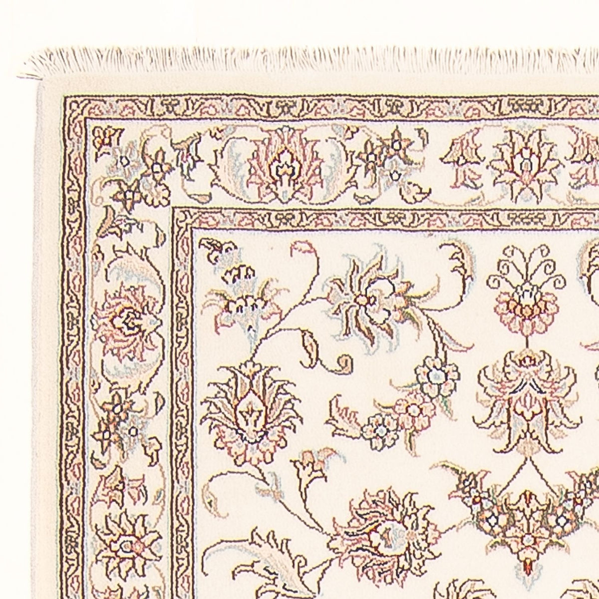 Tappeto corsia Tappeto Persero - Tabriz - Reale - 298 x 91 cm - crema