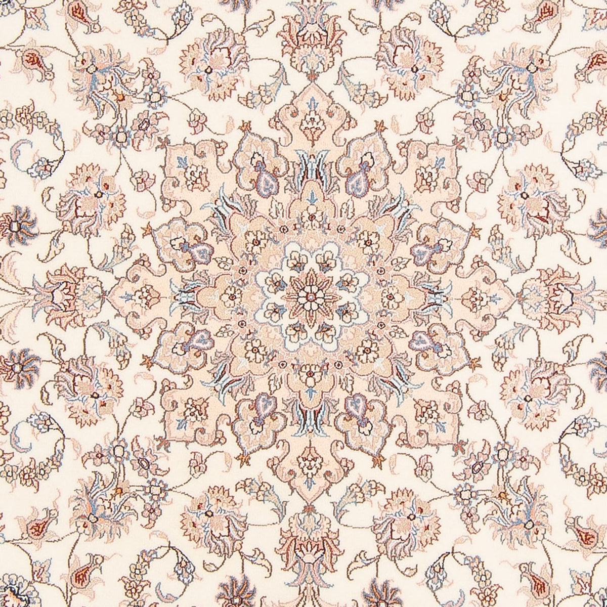 Tappeto Persero - Tabriz - Reale rotondo - 202 x 196 cm - crema