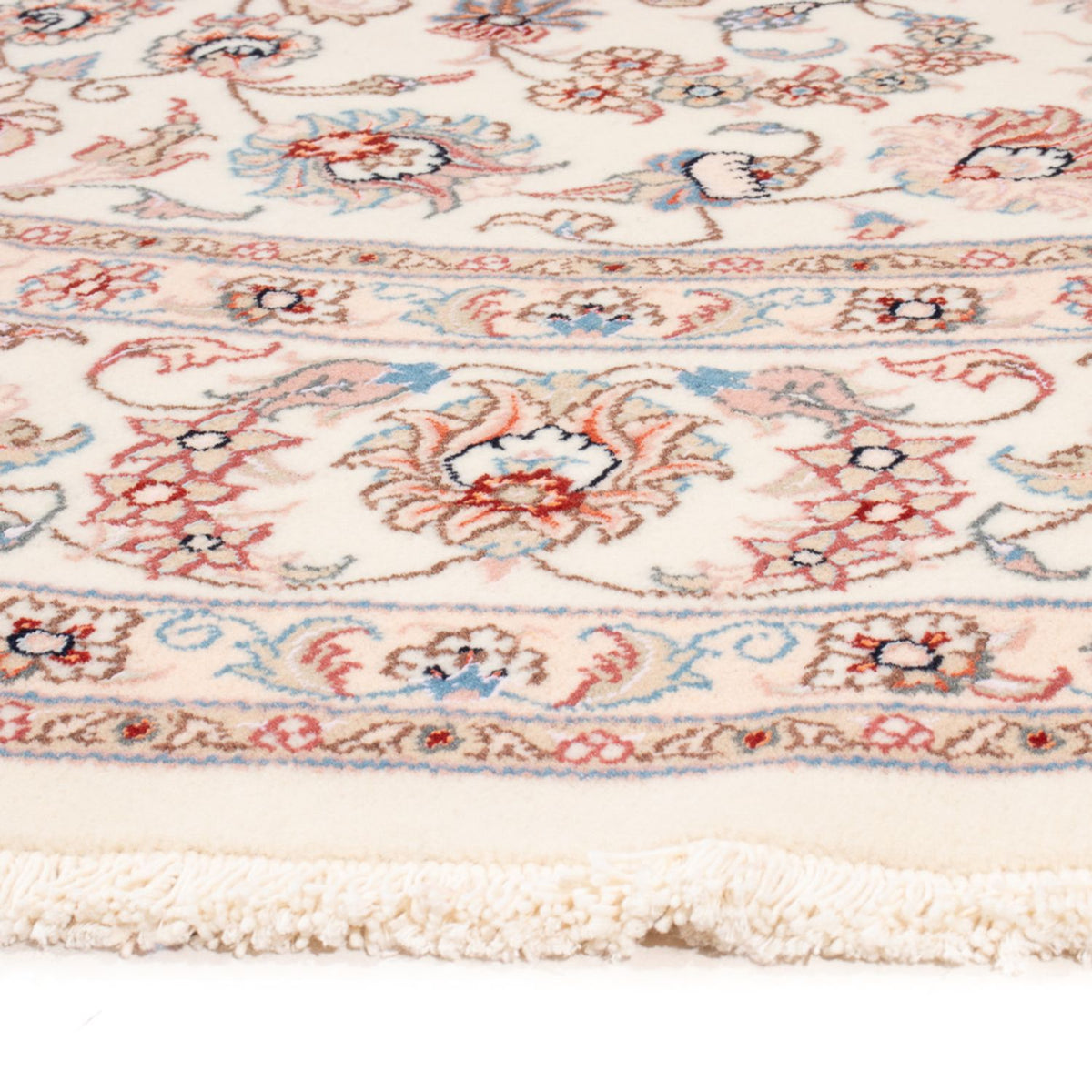 Tappeto Persero - Tabriz - Reale rotondo - 202 x 196 cm - crema