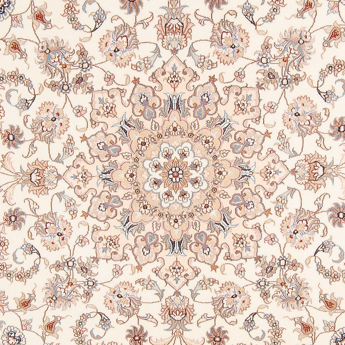 Tappeto Persero - Tabriz - Reale rotondo  - 200 x 200 cm - crema