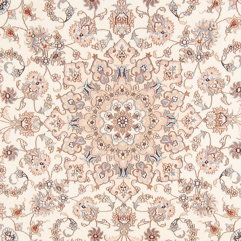Tappeto Persero - Tabriz - Reale rotondo  - 200 x 200 cm - crema