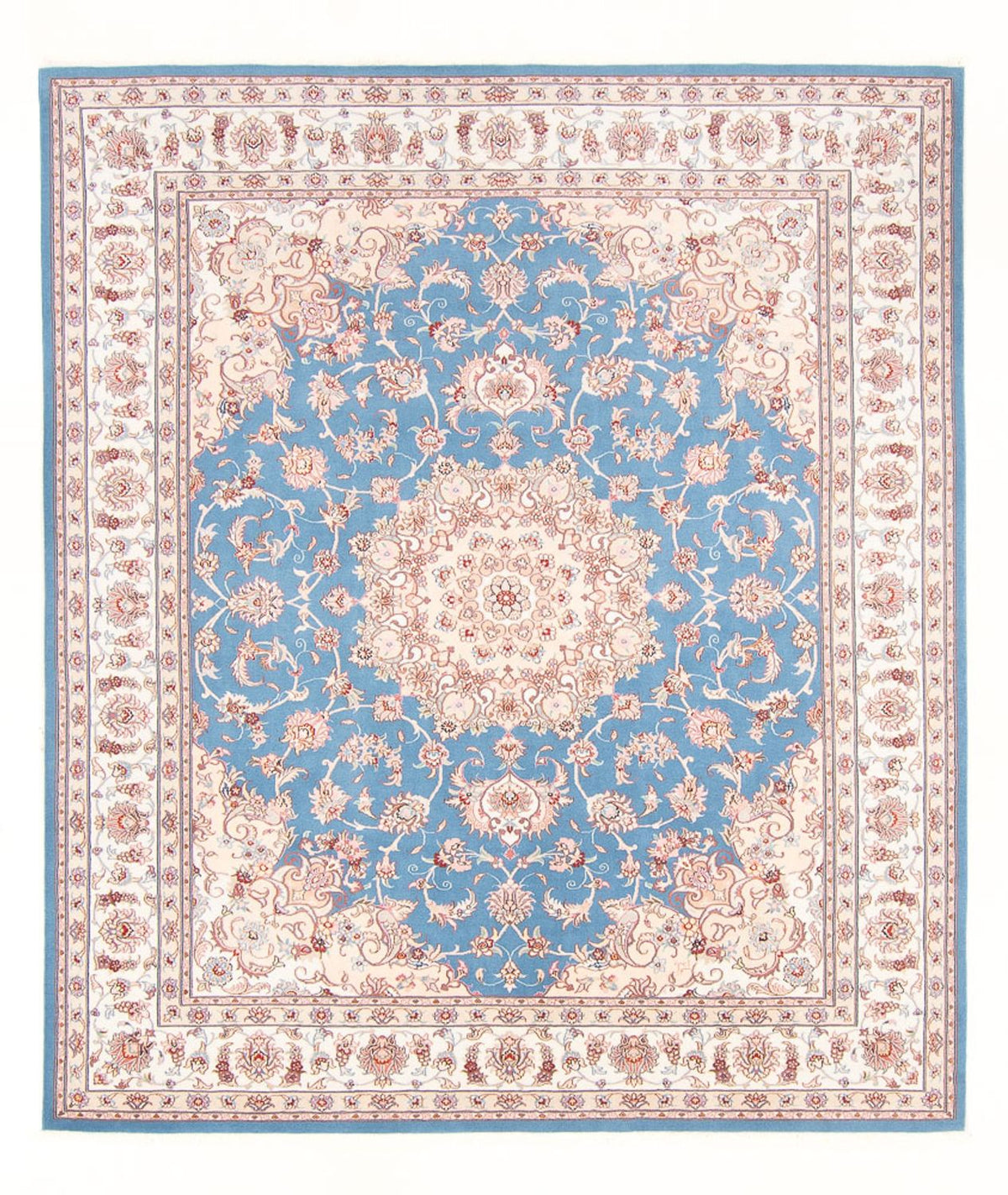 Tappeto Persero - Tabriz - Reale - 253 x 197 cm - blu chiaro