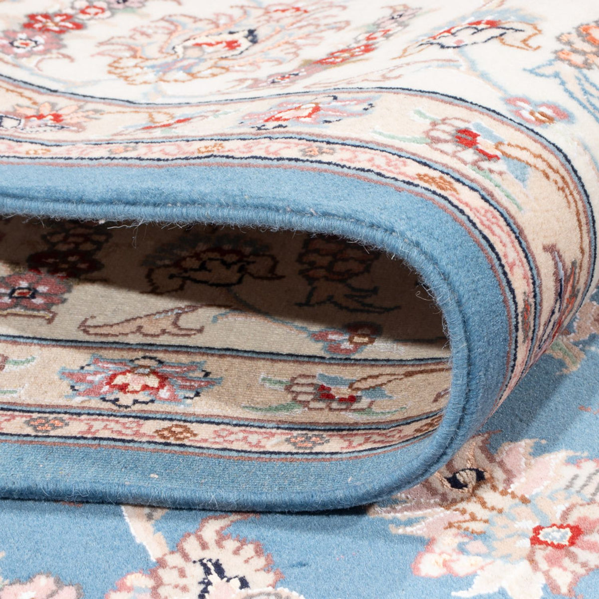 Tappeto Persero - Tabriz - Reale - 253 x 197 cm - blu chiaro