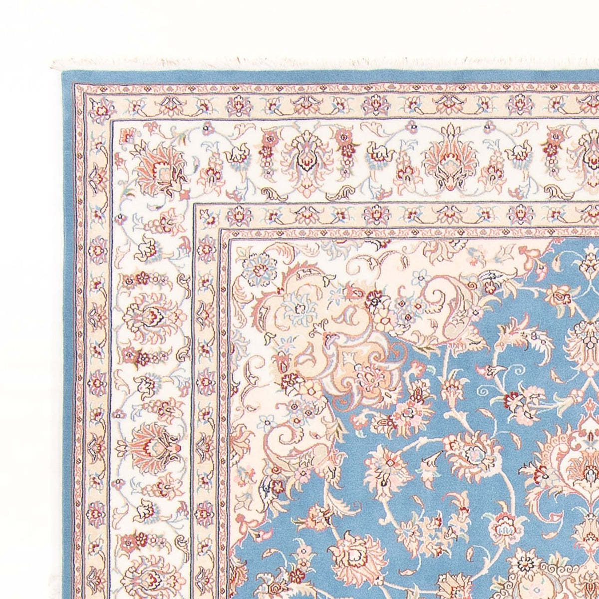 Tappeto Persero - Tabriz - Reale - 251 x 200 cm - blu chiaro