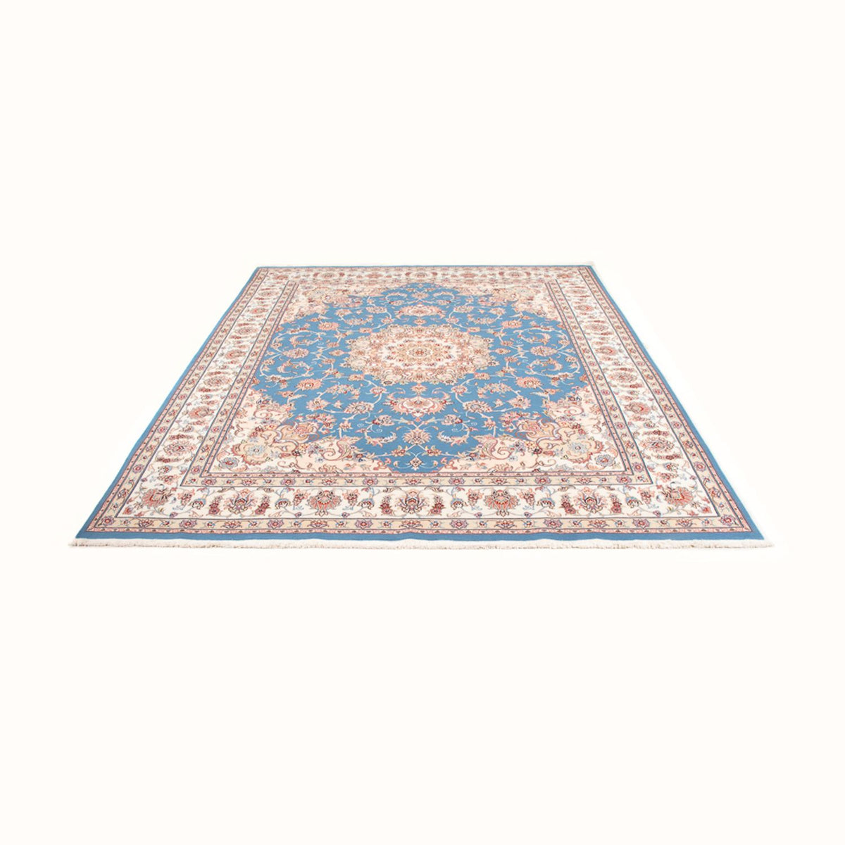Tappeto Persero - Tabriz - Reale - 251 x 200 cm - blu chiaro