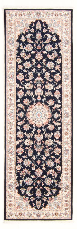Tappeto corsia Tappeto Persero - Tabriz - Reale - 252 x 81 cm - blu scuro
