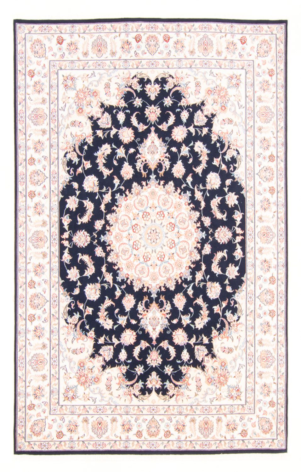 Tappeto Persero - Tabriz - Reale - 245 x 167 cm - blu scuro