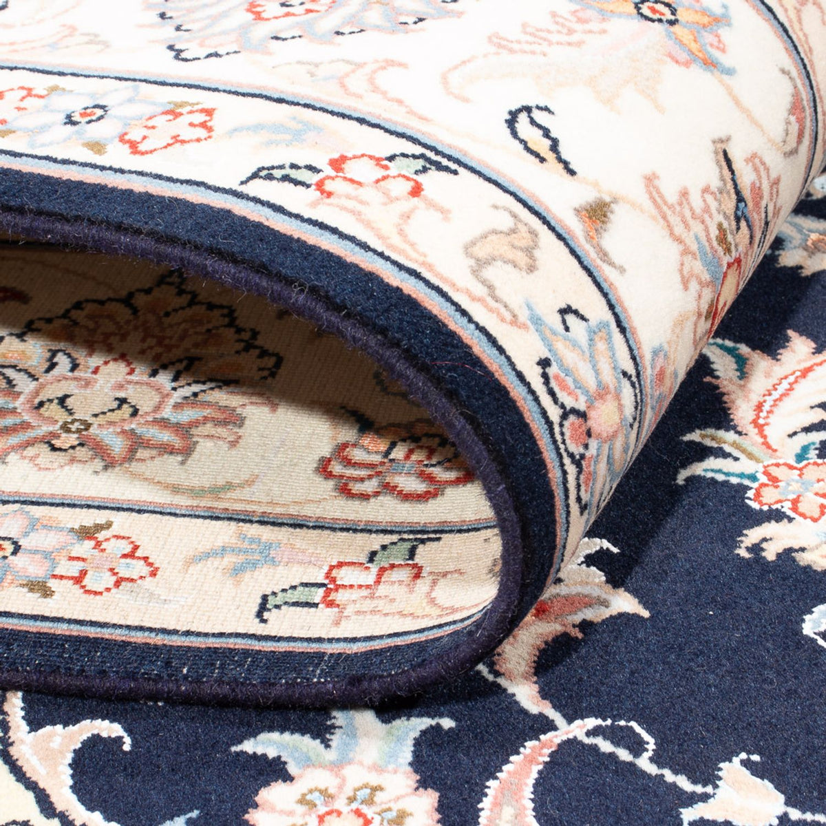 Tappeto Persero - Tabriz - Reale - 245 x 167 cm - blu scuro
