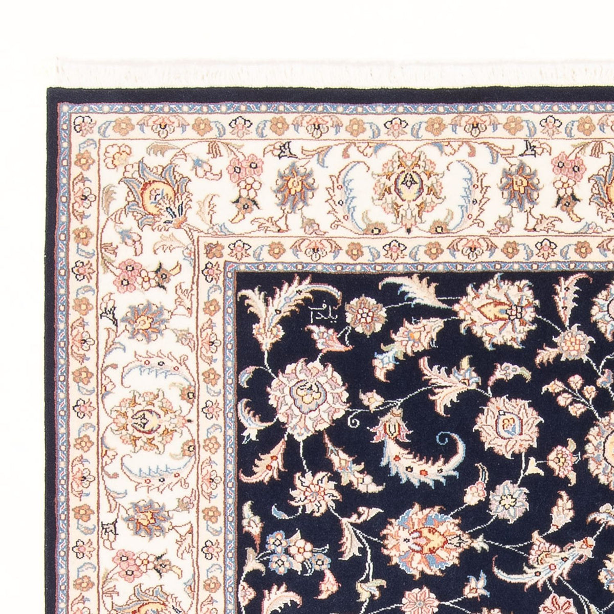 Tappeto Persero - Tabriz - Reale - 196 x 150 cm - blu scuro