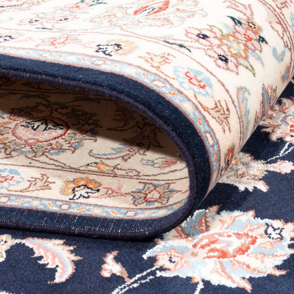 Tappeto Persero - Tabriz - Reale - 243 x 172 cm - blu scuro
