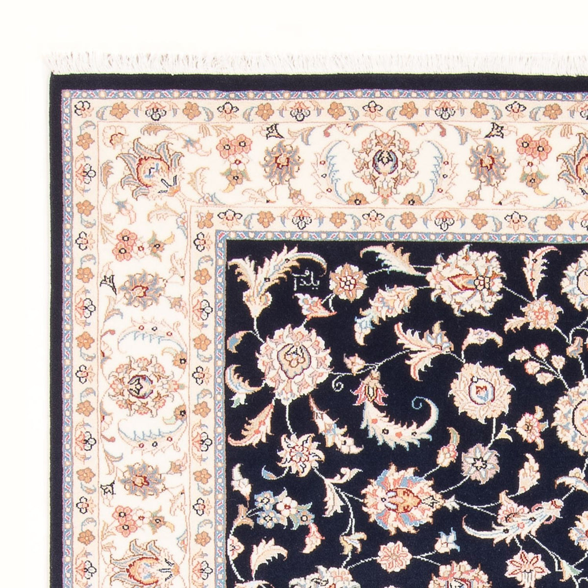 Tappeto Persero - Tabriz - Reale - 201 x 149 cm - blu scuro