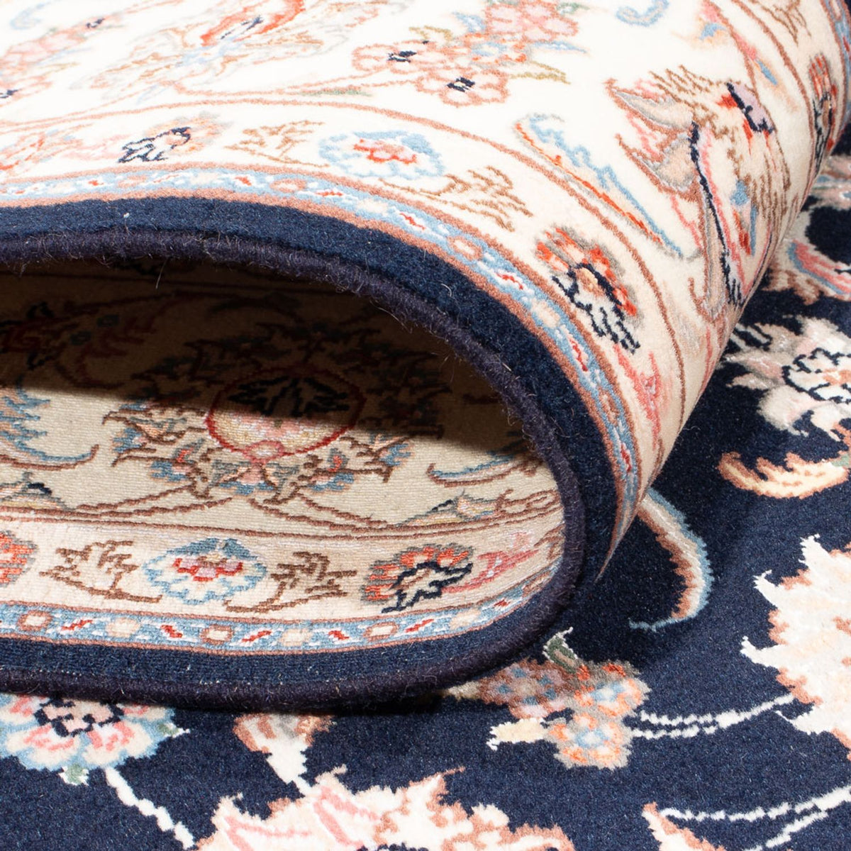 Tappeto Persero - Tabriz - Reale - 237 x 167 cm - blu scuro