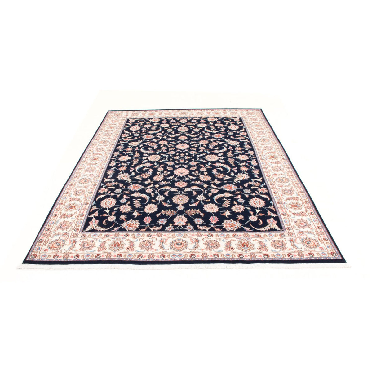 Tappeto Persero - Tabriz - Reale - 237 x 167 cm - blu scuro