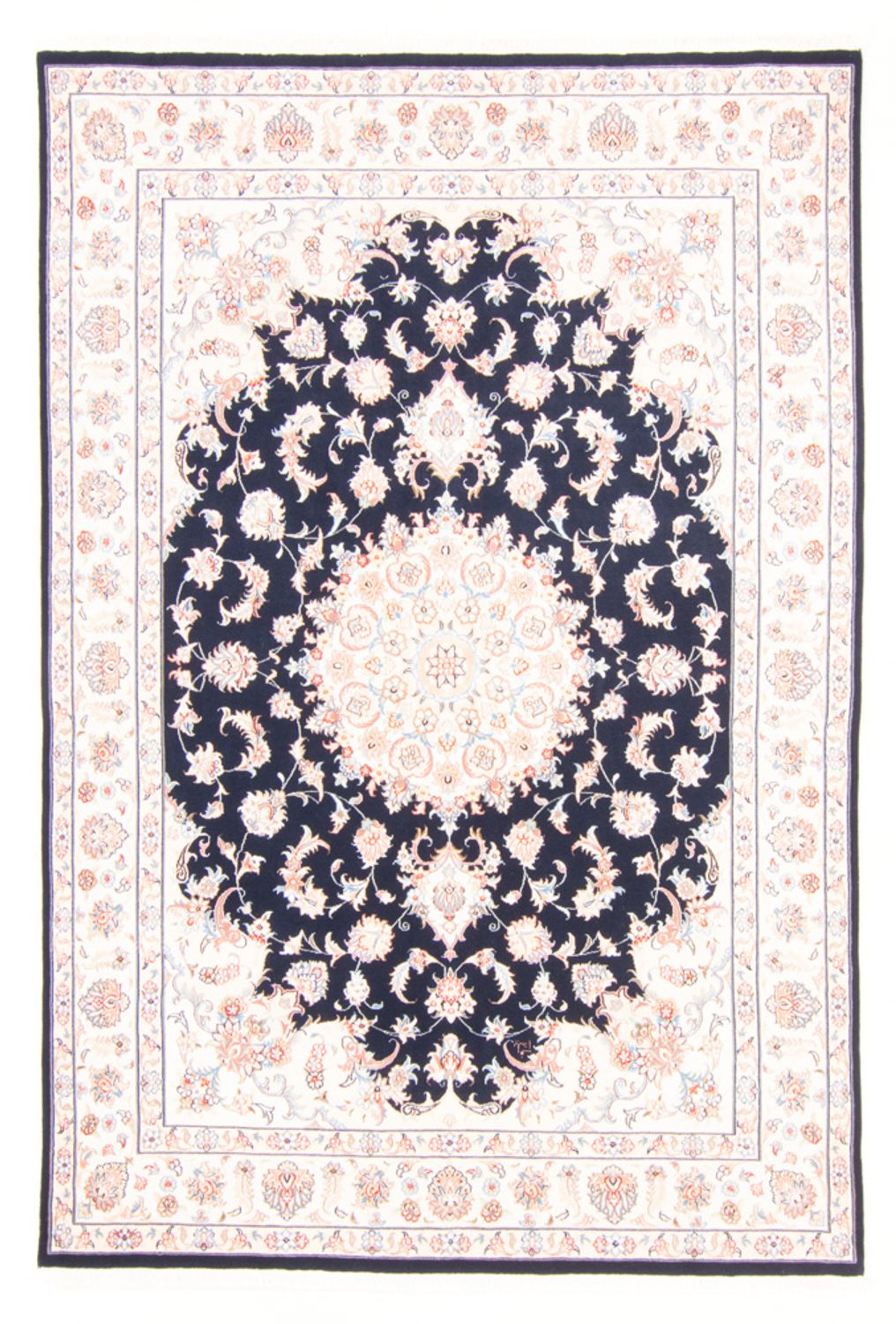 Tappeto Persero - Tabriz - Reale - 237 x 167 cm - blu scuro