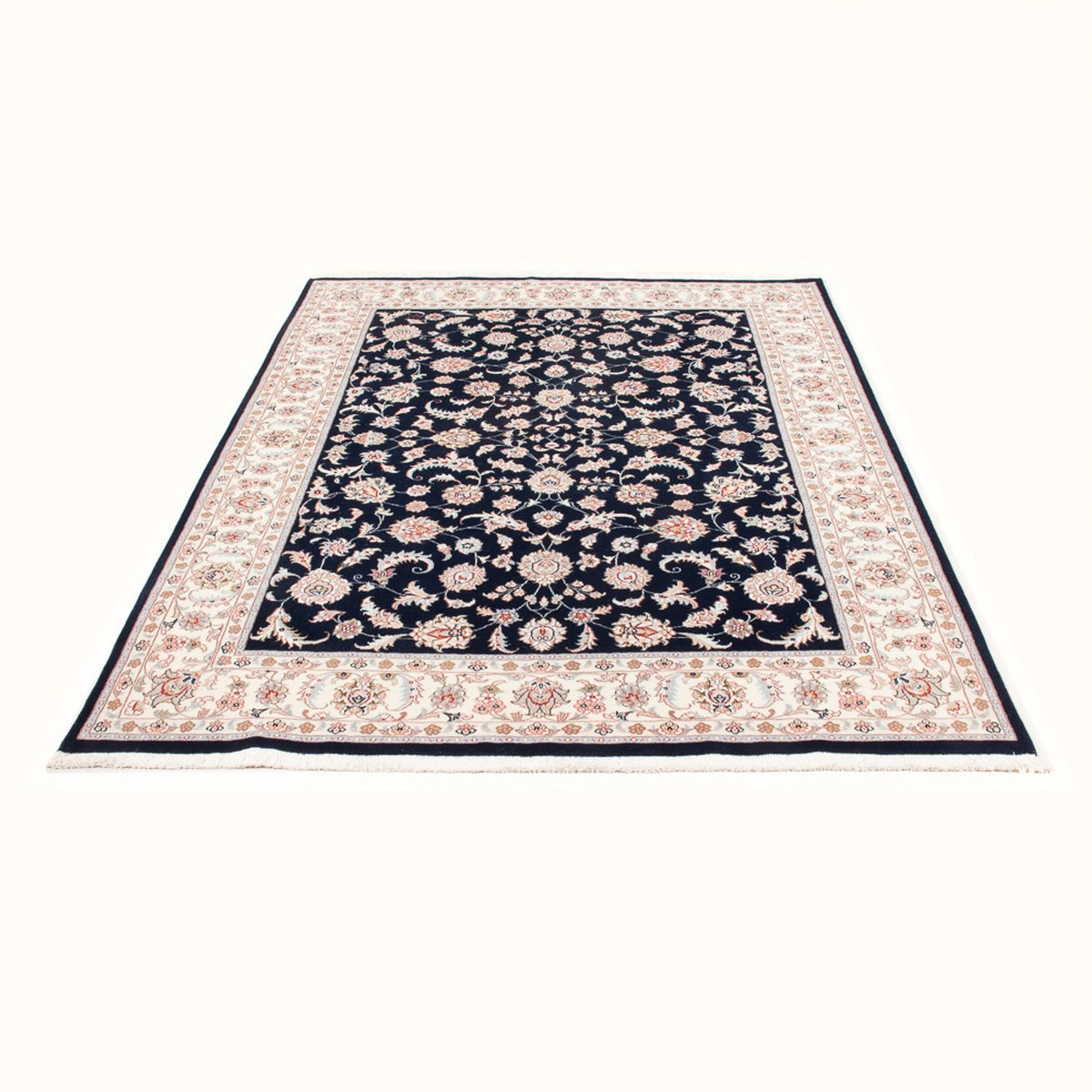 Tappeto Persero - Tabriz - Reale - 201 x 149 cm - blu scuro