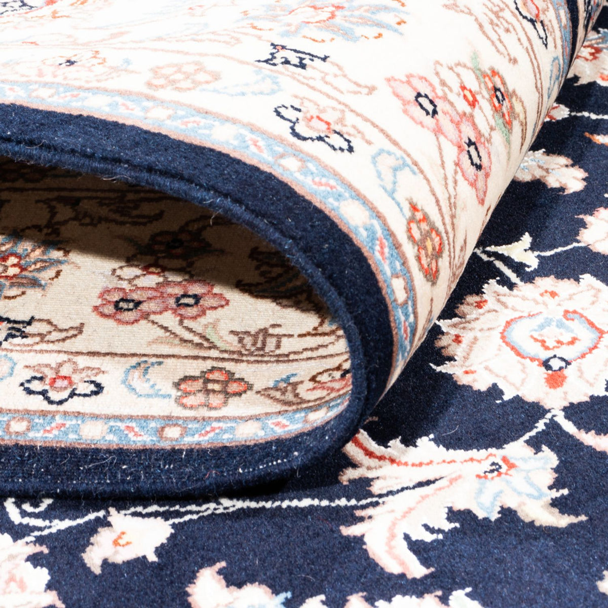 Tappeto Persero - Tabriz - 201 x 150 cm - blu scuro