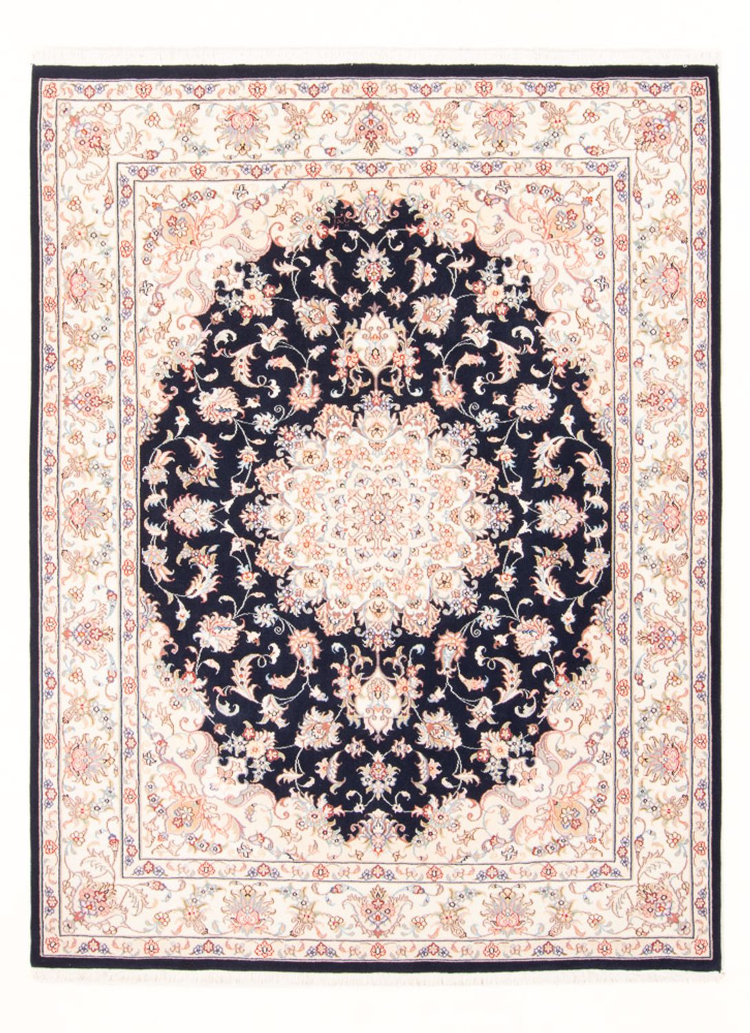 Tappeto Persero - Tabriz - Reale - 199 x 147 cm - blu scuro