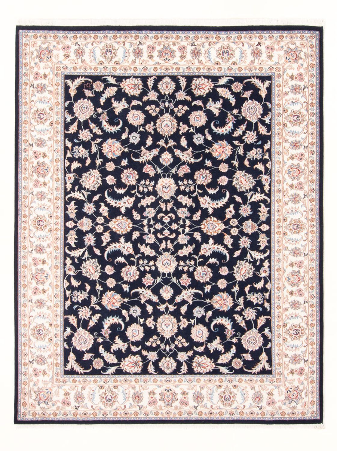 Tappeto Persero - Tabriz - Reale - 202 x 151 cm - blu scuro