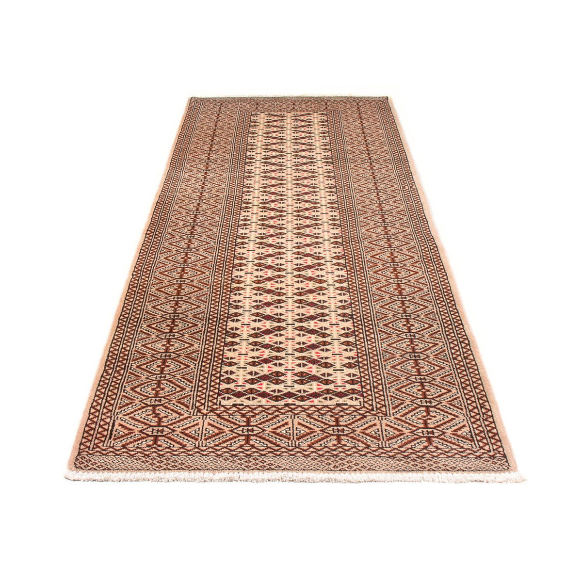 Tappeto corsia Tappeto Turkaman - 282 x 100 cm - crema