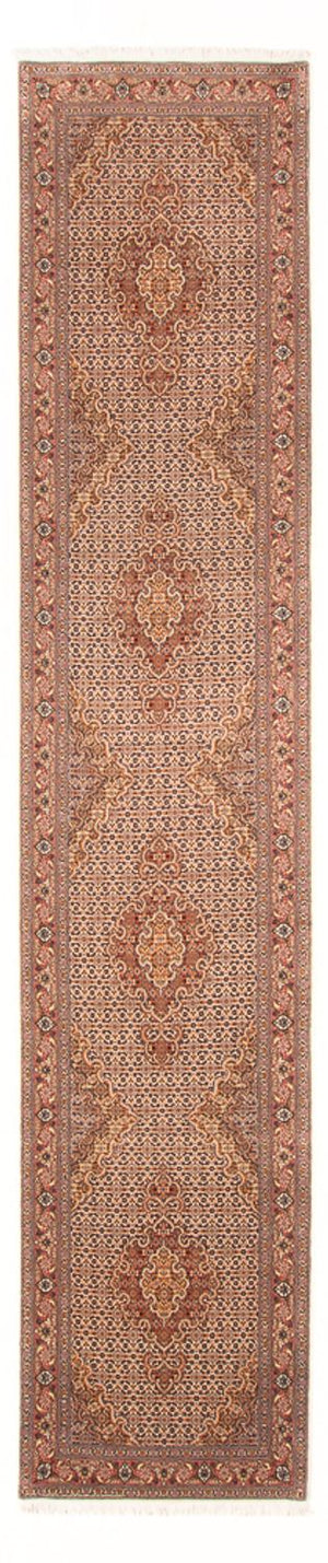 Tappeto corsia Tappeto Persero - Tabriz - Reale - 400 x 80 cm - beige