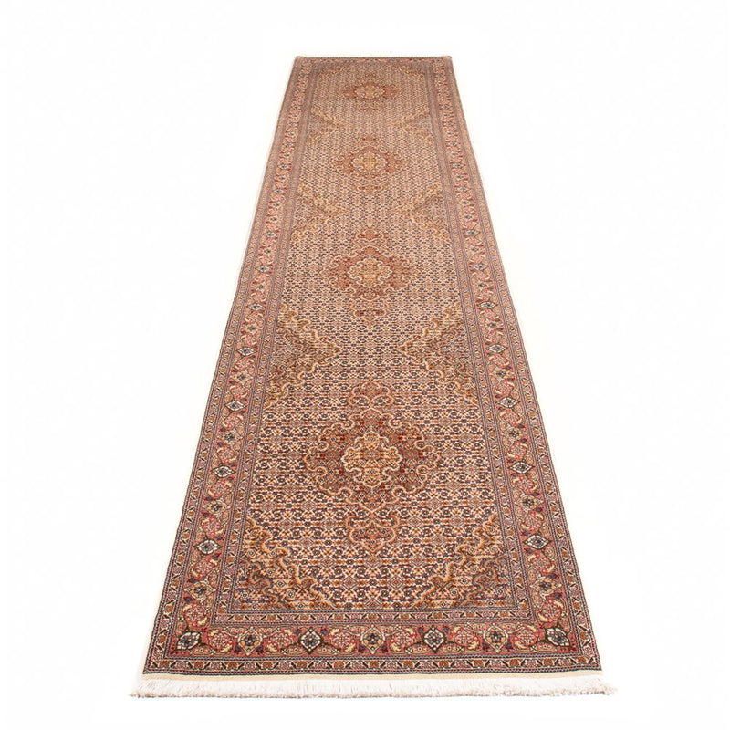 Tappeto corsia Tappeto Persero - Tabriz - Reale - 400 x 80 cm - beige