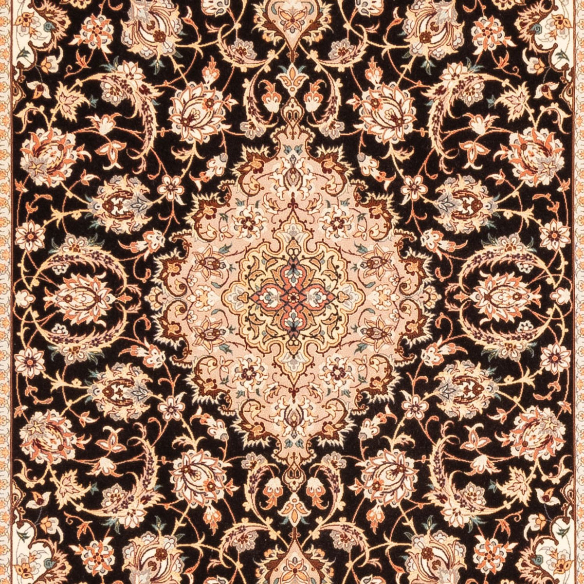 Tappeto corsia Tappeto Persero - Isfahan - Premio - 227 x 148 cm - blu scuro