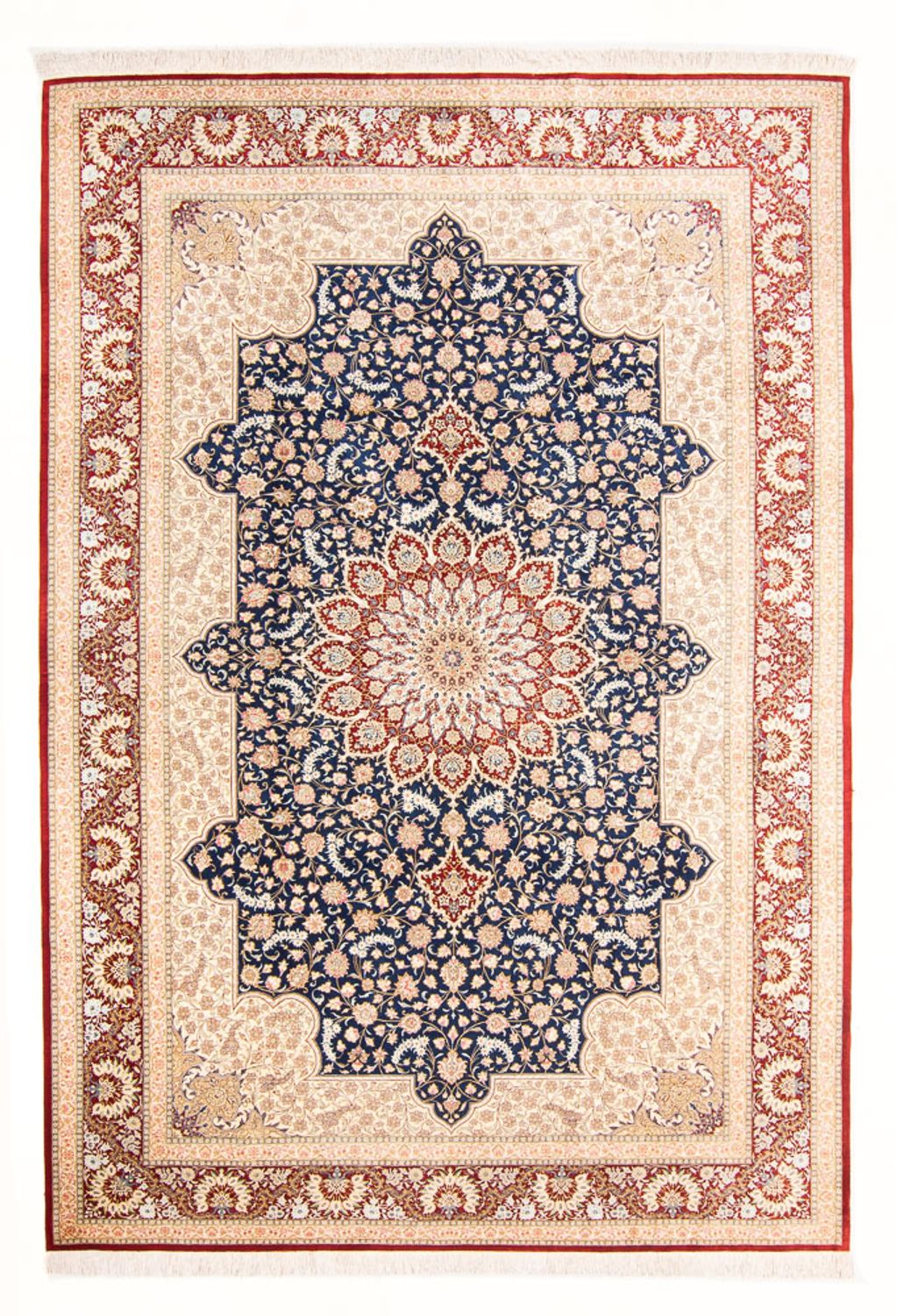 Tappeto di seta - Ghom seta - Premio - 287 x 196 cm - blu