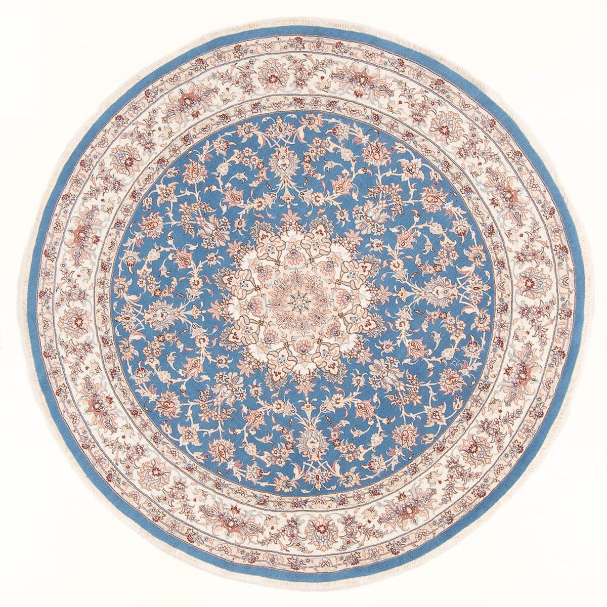 Tappeto Persero - Tabriz - Reale rotondo - 200 x 200 cm - blu