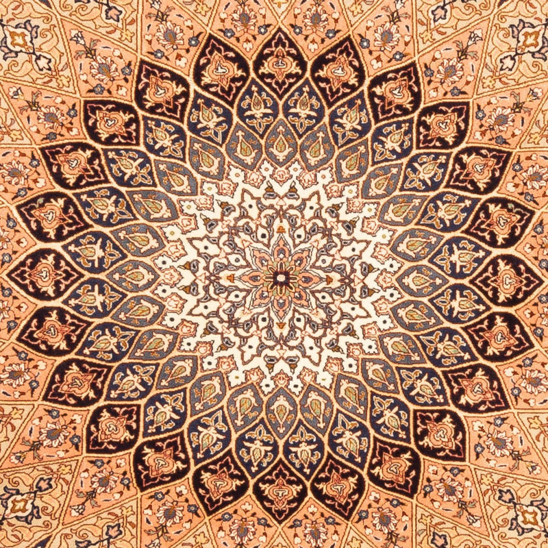 Tappeto Persero - Tabriz - Reale quadrato  - 200 x 200 cm - beige chiaro