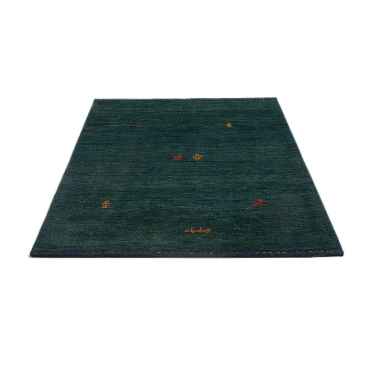 Tappeto Gabbeh - Persero - 160 x 104 cm - blu petrolio