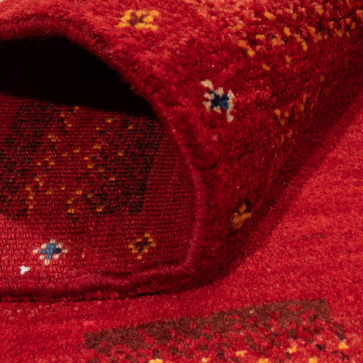 Tappeto Gabbeh - Persero - 144 x 104 cm - rosso scuro