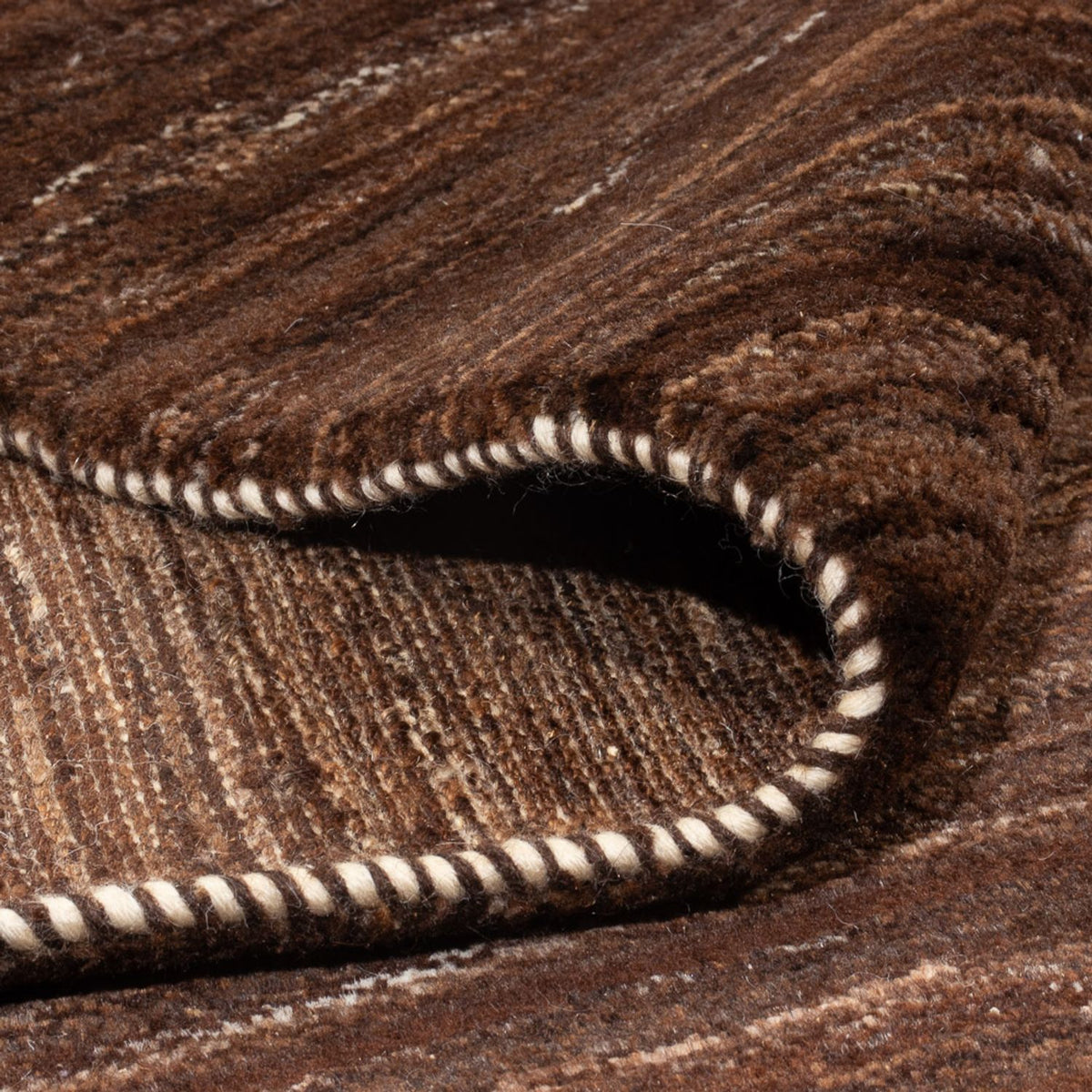 Tappeto Gabbeh - Persero - 248 x 215 cm - marrone scuro