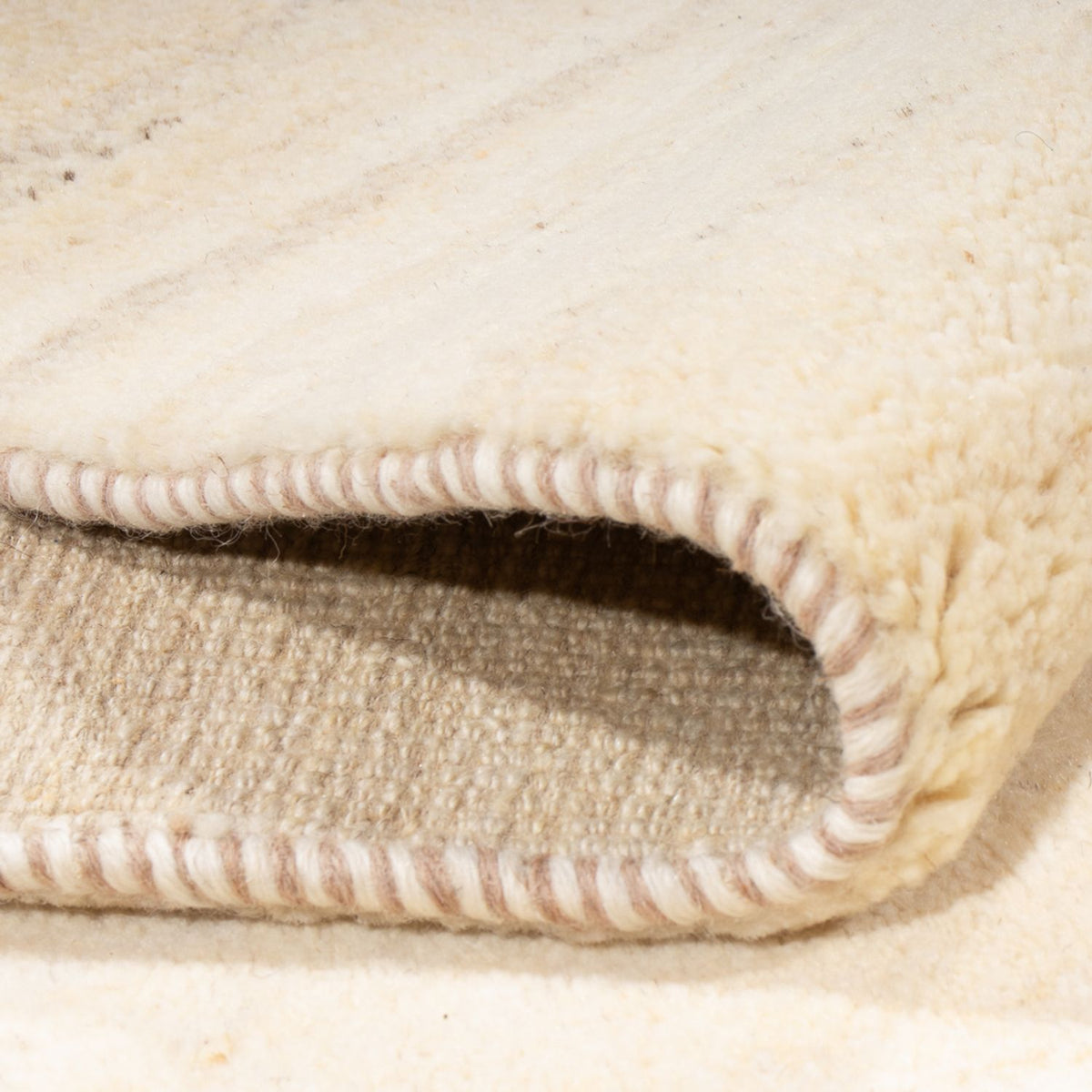 Tappeto Gabbeh - Persero - 242 x 182 cm - bianco naturale