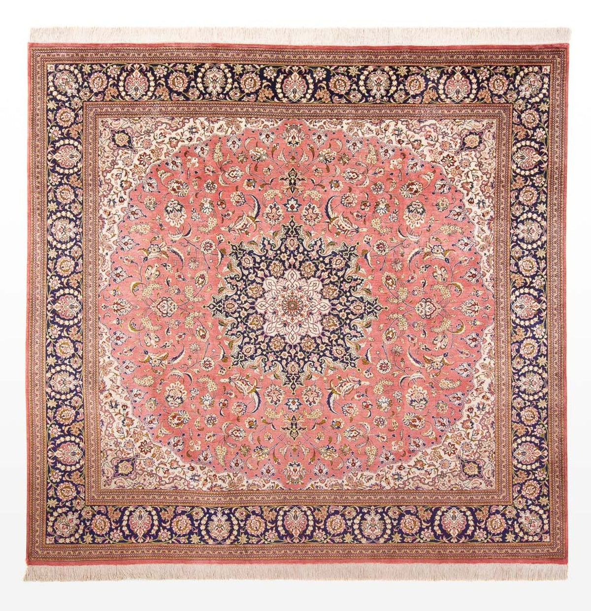 Tappeto di seta - Ghom seta - Premio quadrato - 247 x 247 cm - rosso chiaro