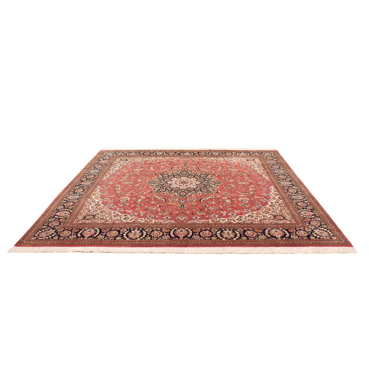 Tappeto di seta - Ghom seta - Premio quadrato - 247 x 247 cm - rosso chiaro
