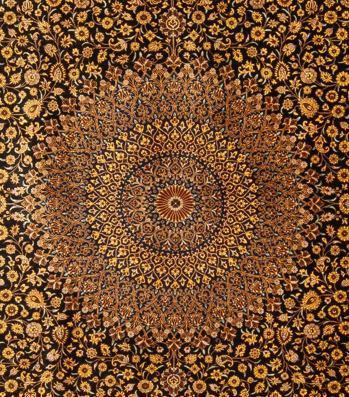 Tappeto di seta - Ghom seta - Premio - 353 x 242 cm - nero