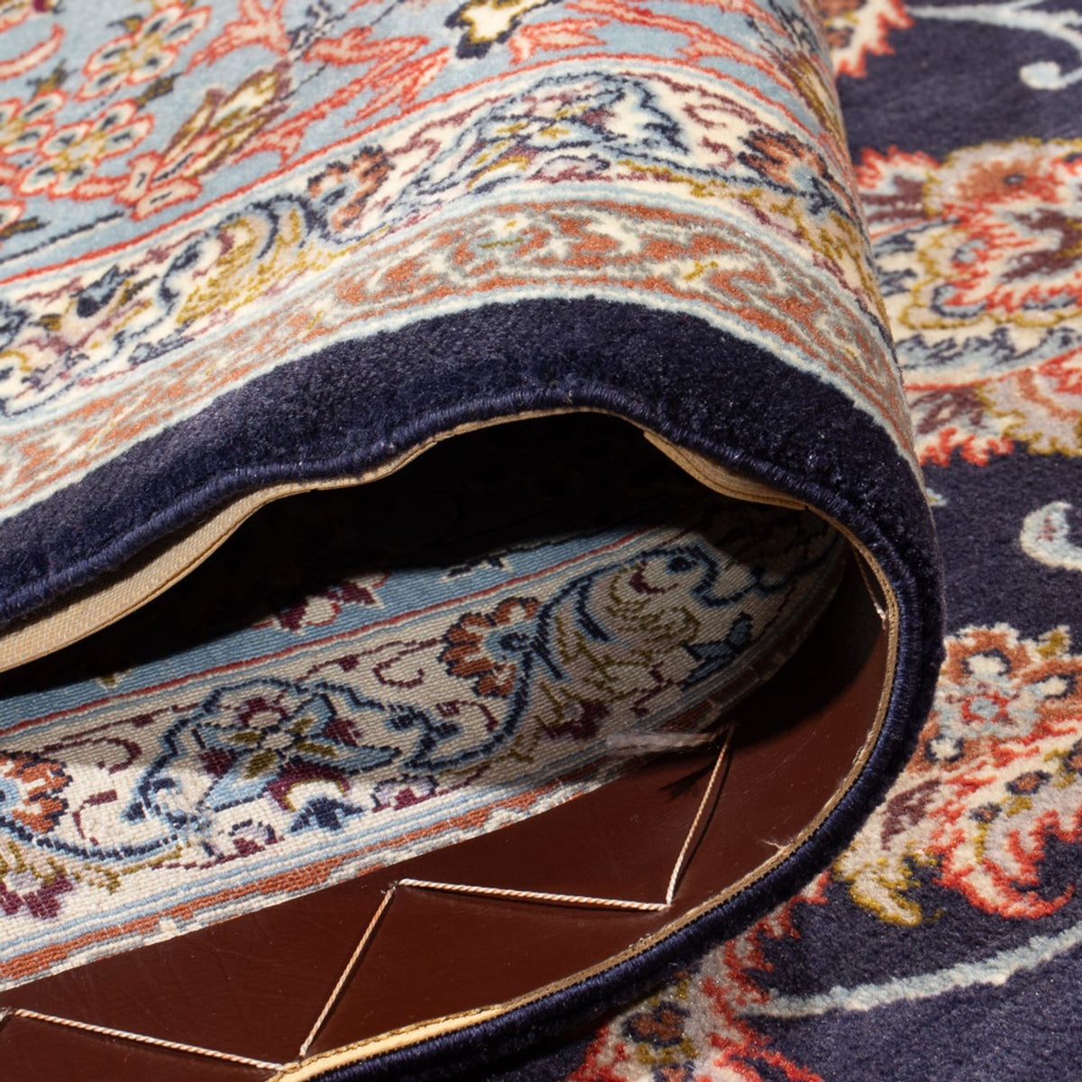 Tappeto Persero - Isfahan - Premio - 355 x 248 cm - blu scuro
