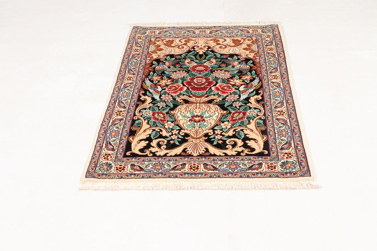 Tappeto Persero - Isfahan - Premio - 105 x 70 cm - blu scuro