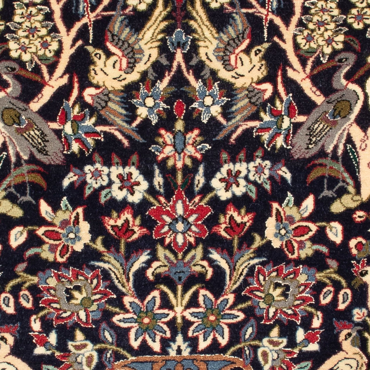 Tappeto Persero - Isfahan - Premio - 98 x 70 cm - blu scuro