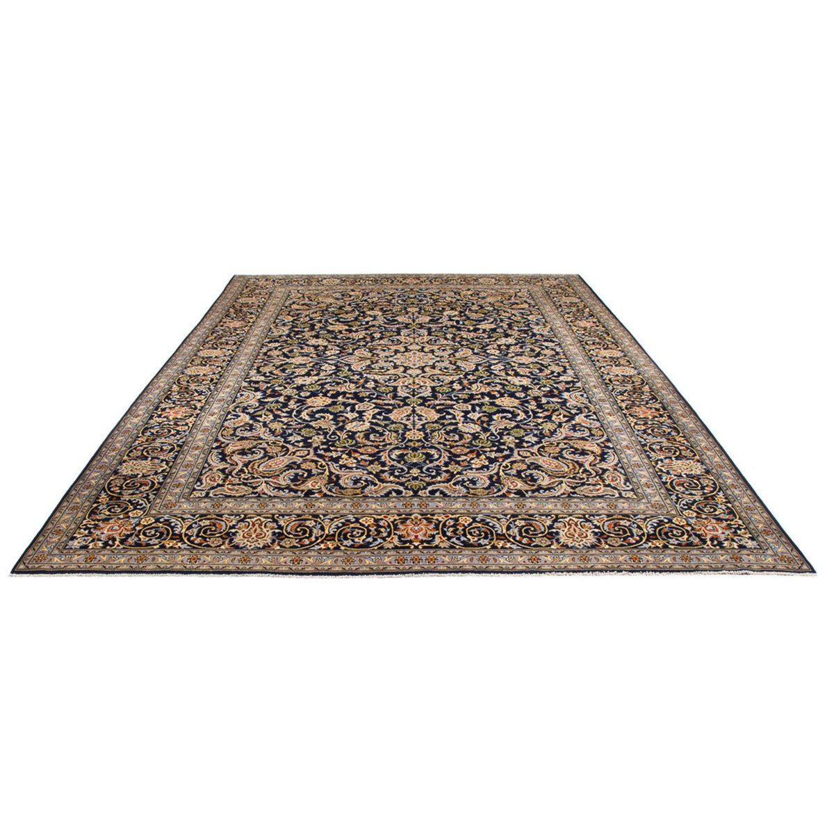 Tappeto Persero - Keshan - 417 x 293 cm - blu scuro