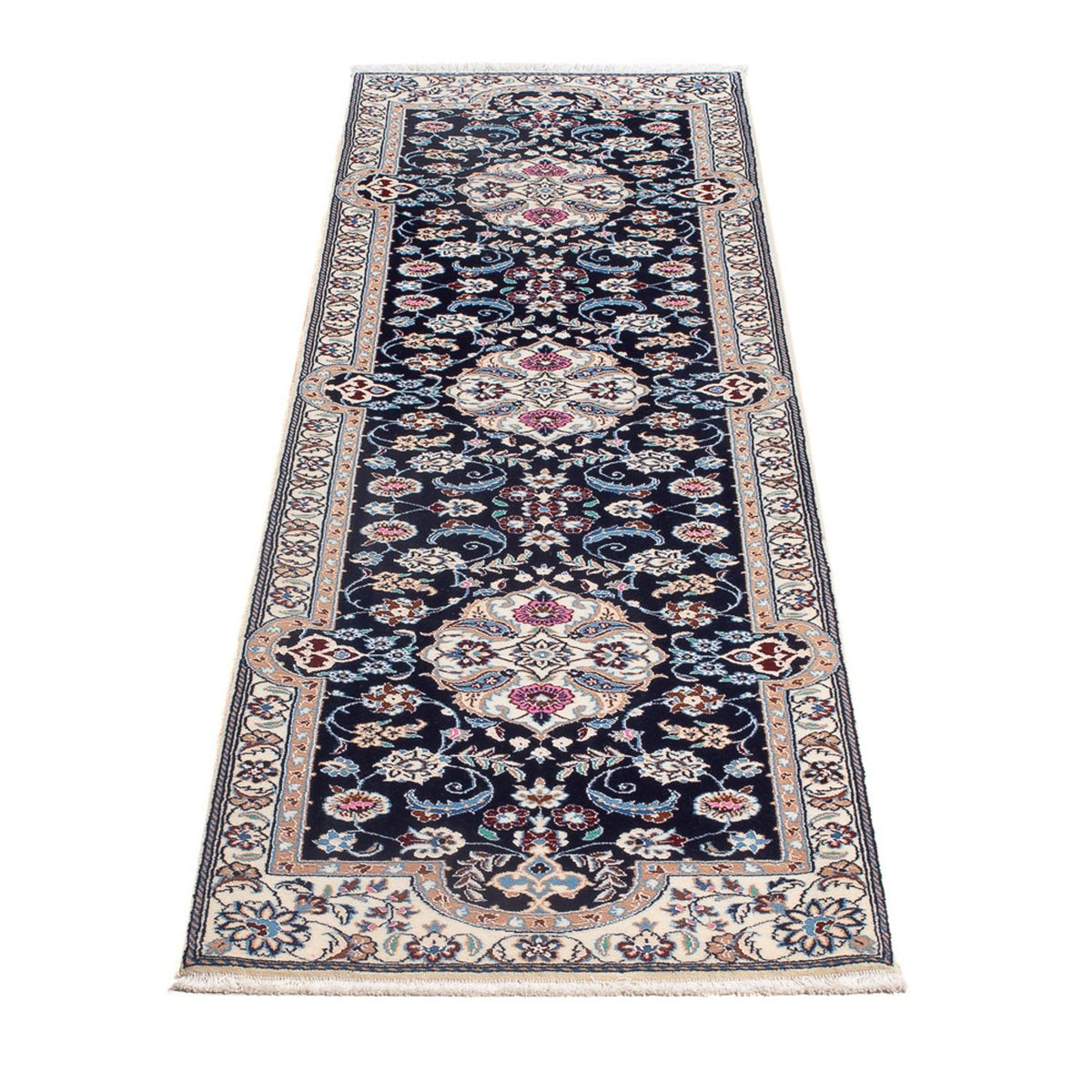 Tappeto corsia Tappeto Persero - Nain - Premio - 196 x 50 cm - blu scuro