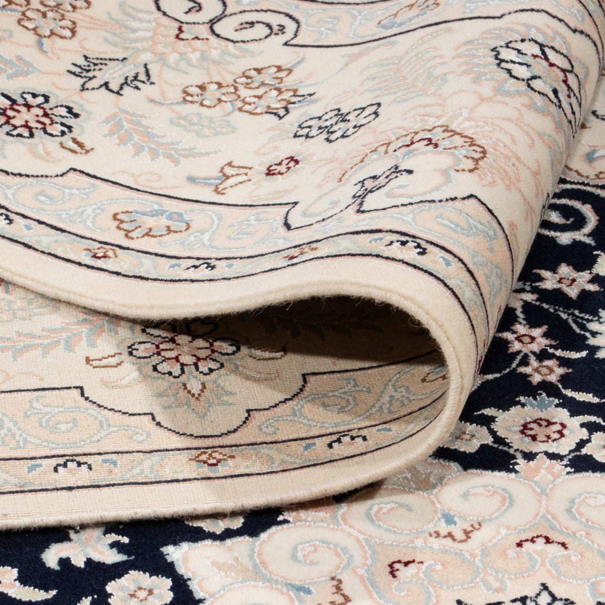 Tappeto Persero - Nain - 263 x 245 cm - blu scuro