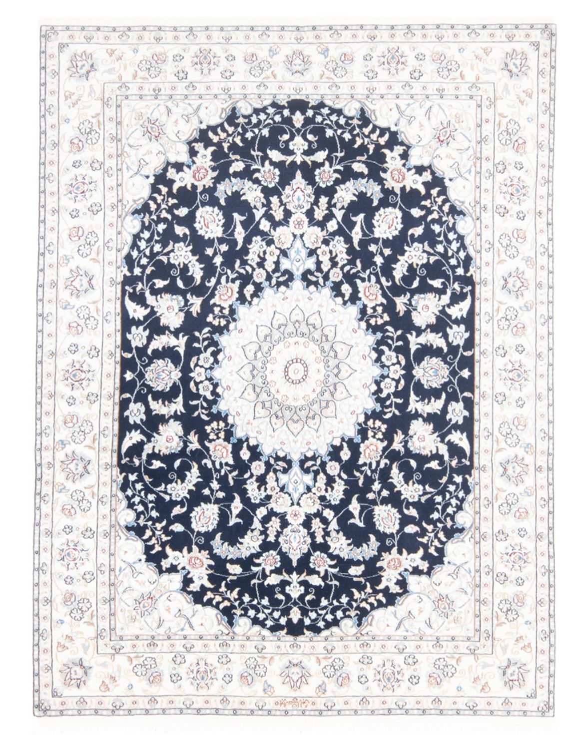 Tappeto Persero - Nain - Reale - 196 x 147 cm - blu scuro