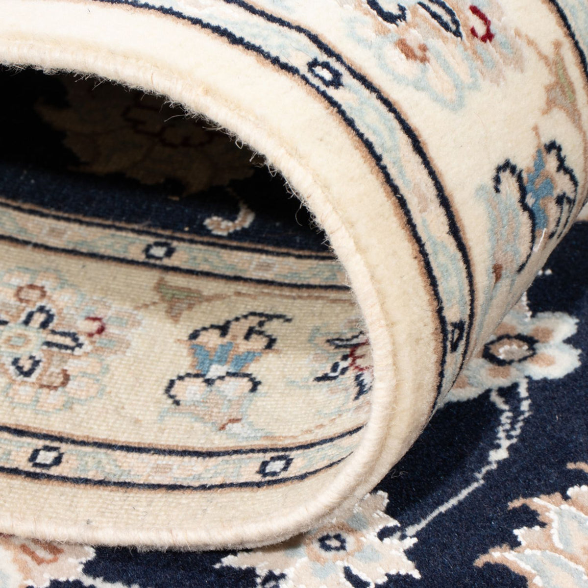 Tappeto corsia Tappeto Persero - Nain - Reale - 205 x 78 cm - blu scuro