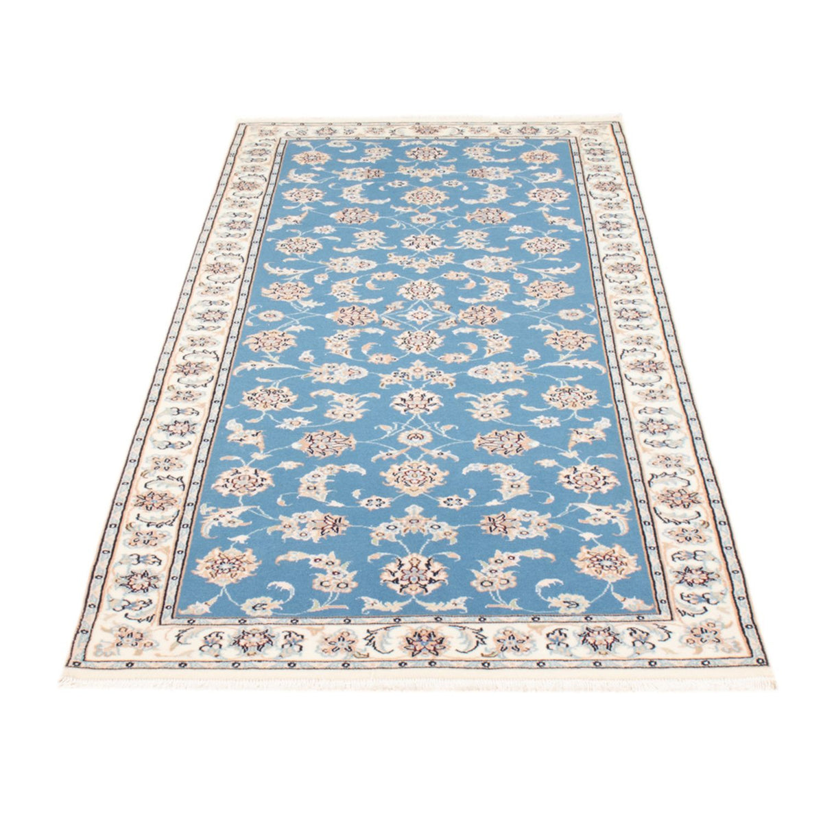 Tappeto corsia Tappeto Persero - Nain - Reale - 209 x 84 cm - blu chiaro